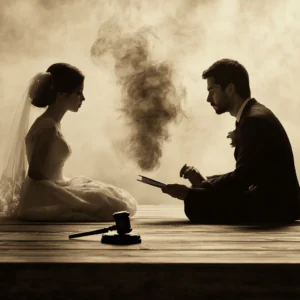 couple in black and white
