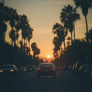 a_car_driving_in_california